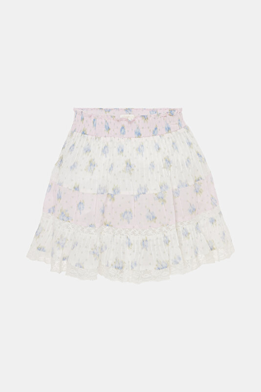 MULTICOLOR DESIGN FILLED SKIRT