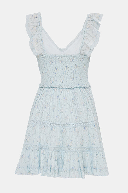 MULTICOLOR DESIGN FILLED MINI DRESS 2