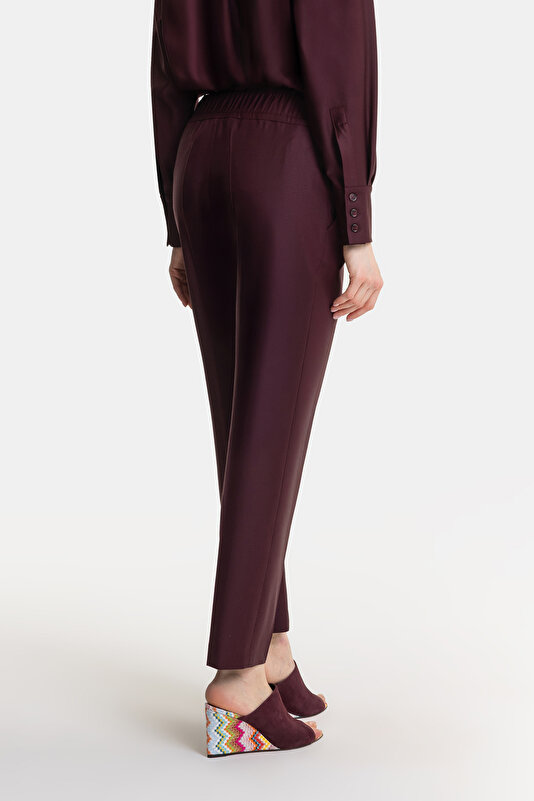 MAROON SKINNY LEG TROUSERS 3