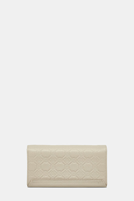 ECRU MONOGRAM LEATHER WALLET 3