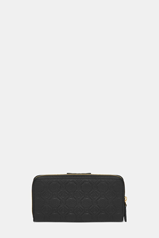 BLACK MONOGRAM LEATHER WALLET 3