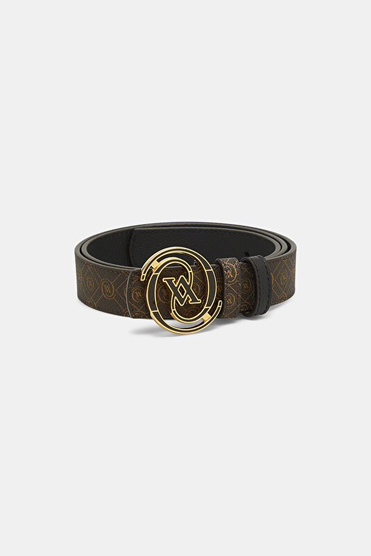 BLACK MONOGRAM BELT