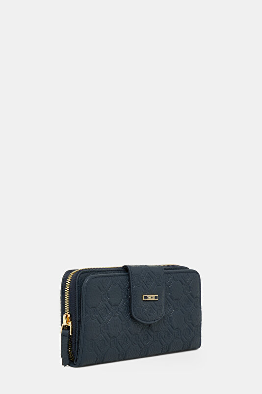 LACİVERT MONOGRAM DERİ CÜZDAN 2