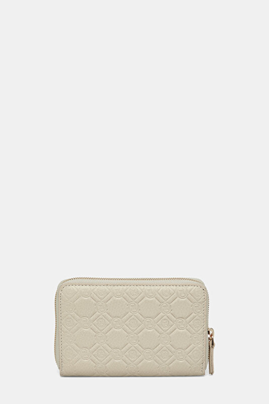 ECRU MONOGRAM LEATHER WALLET 3