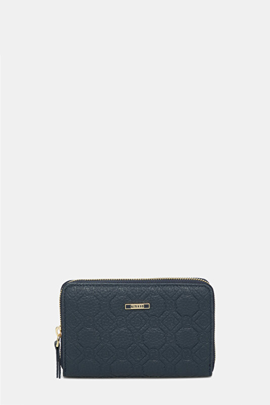 LACİVERT MONOGRAM DERİ CÜZDAN