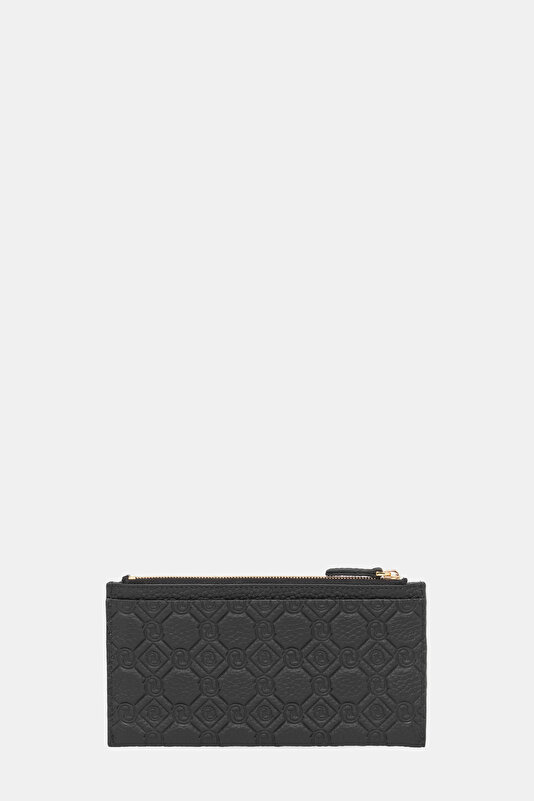 BLACK MONOGRAM LEATHER WALLET 3