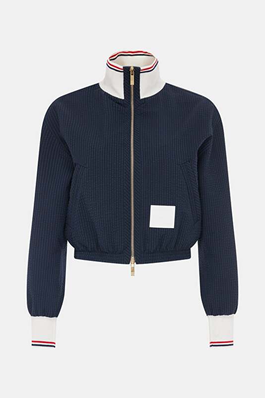 NAVY BLUE WOOL SKİRT