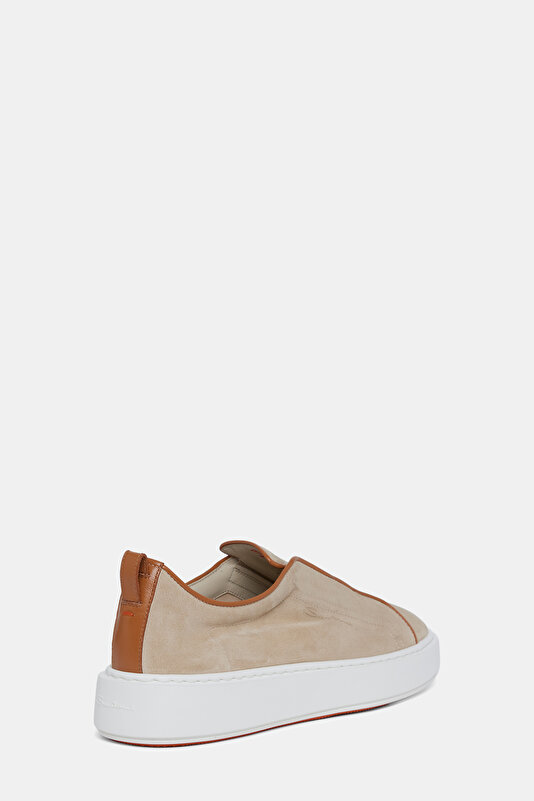 TAN PIPING SUEDE SHOES 3
