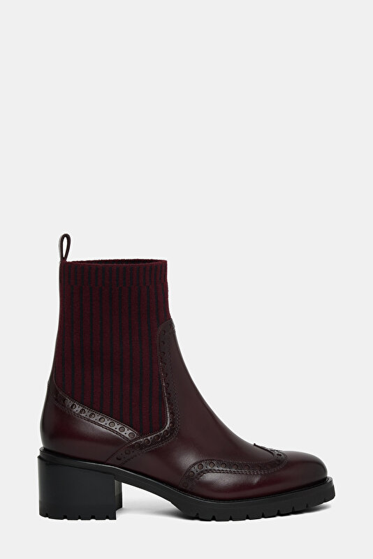MAROON LEATHER BOOT