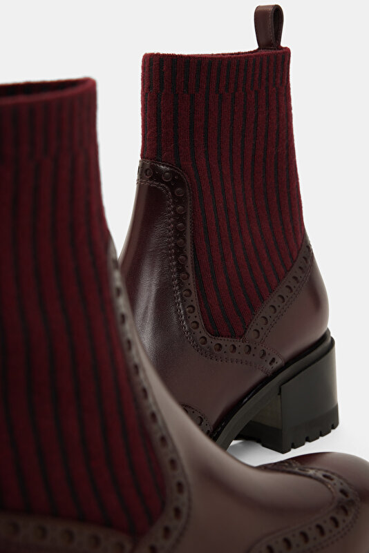 MAROON LEATHER BOOT 4