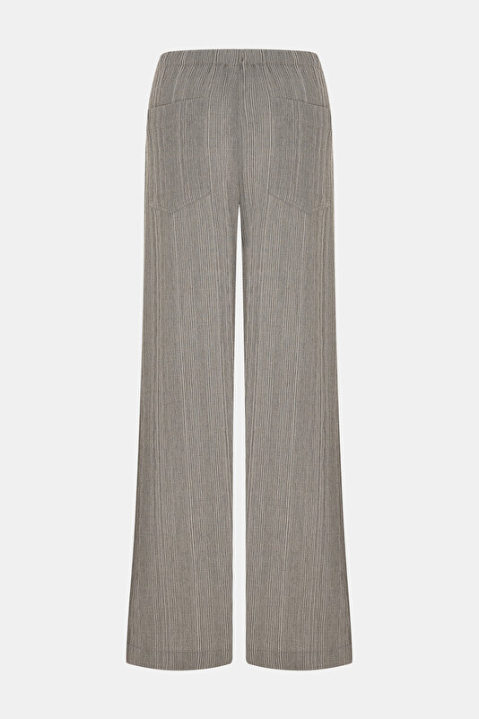 GRİ PLİSELİ BOL PAÇA PANTOLON 2