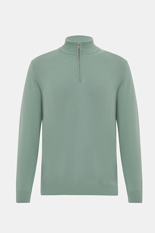 LIGHT GREEN 1/2 TURTLENECK TRICOT