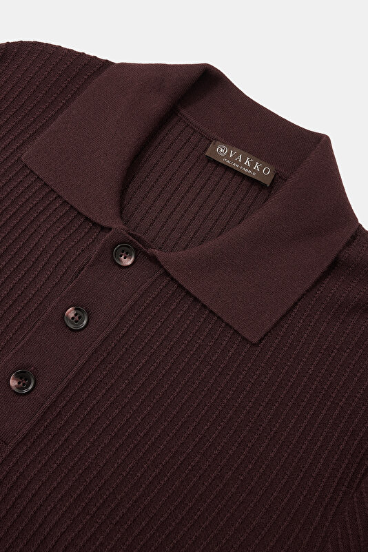MAROON POLO NECK TRICOT 3