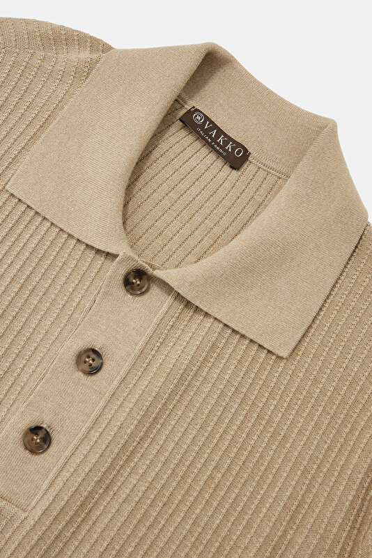 CAMEL POLO NECK TRICOT 3