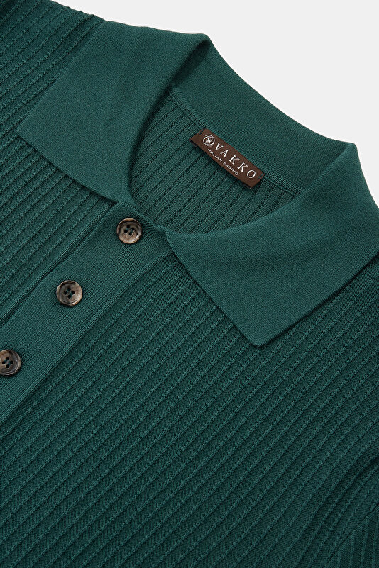 DARK GREEN POLO NECK TRICOT 3