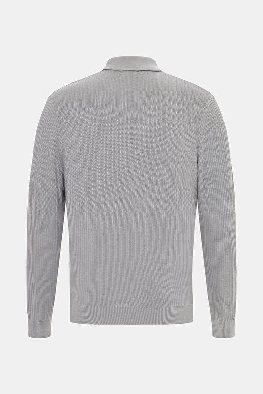 LIGHT GREY POLO NECK TRICOT 2