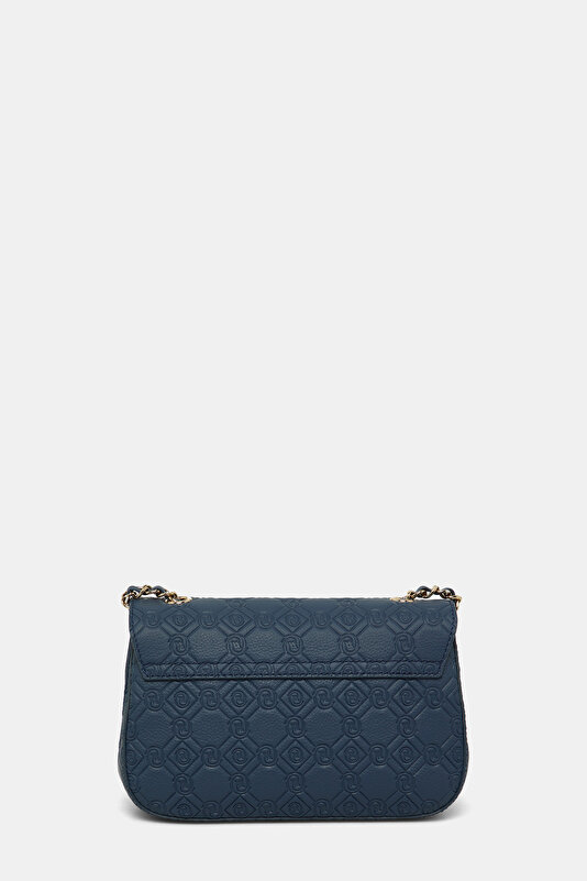 LACİVERT MONOGRAM DERİ ÇANTA 4