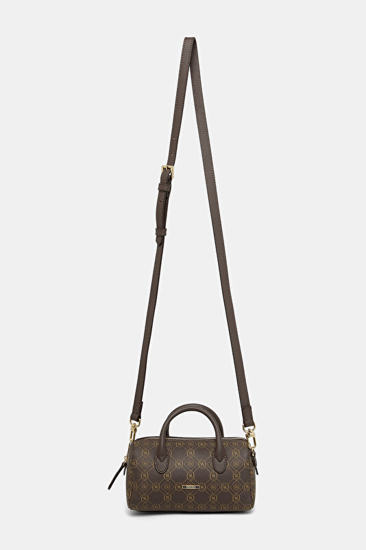 BEIGE MONOGRAM LEATHER BAG 3