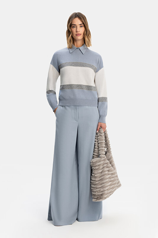 BLUE BASIC / ROUND NECKLINE TRICOT 3