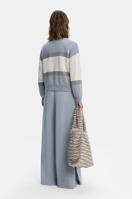 BLUE BASIC / ROUND NECKLINE TRICOT 4