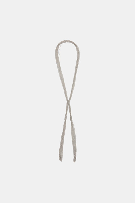 SILVER LOCKSTITCH BRASS, BELL METAL NECKLACE
