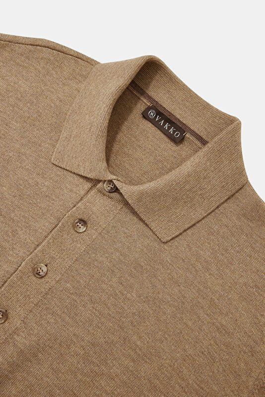 CAMEL POLO NECK TRICOT 3