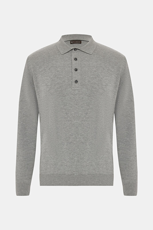 GREY POLO NECK TRICOT