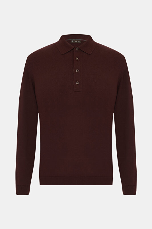 MAROON POLO NECK TRICOT