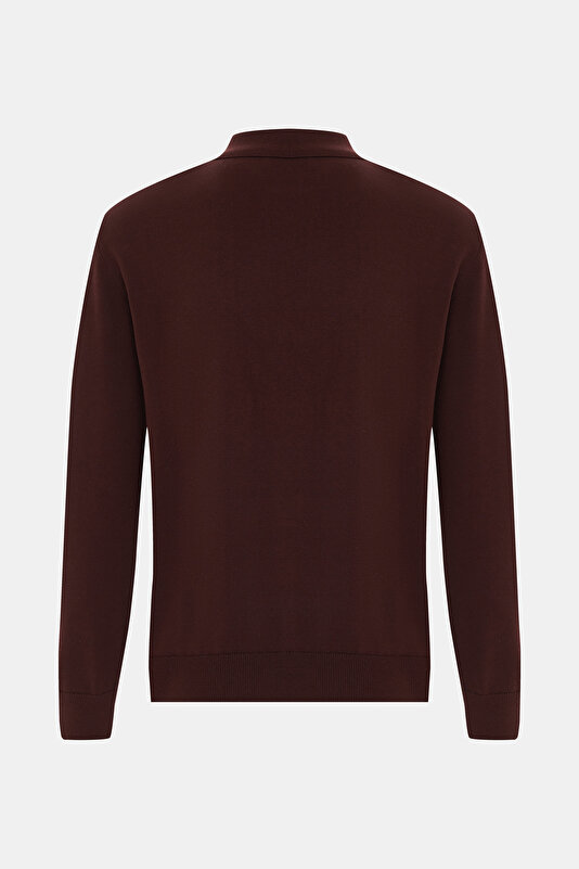 MAROON POLO NECK TRICOT 2