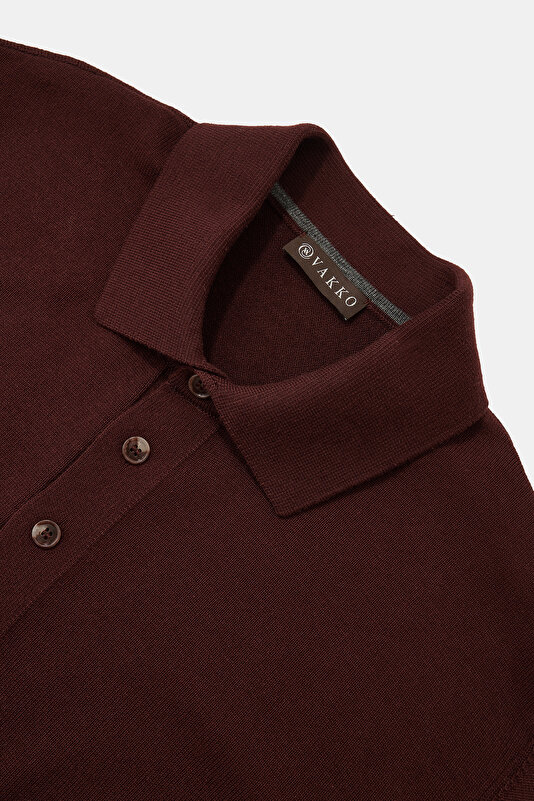 MAROON POLO NECK TRICOT 3