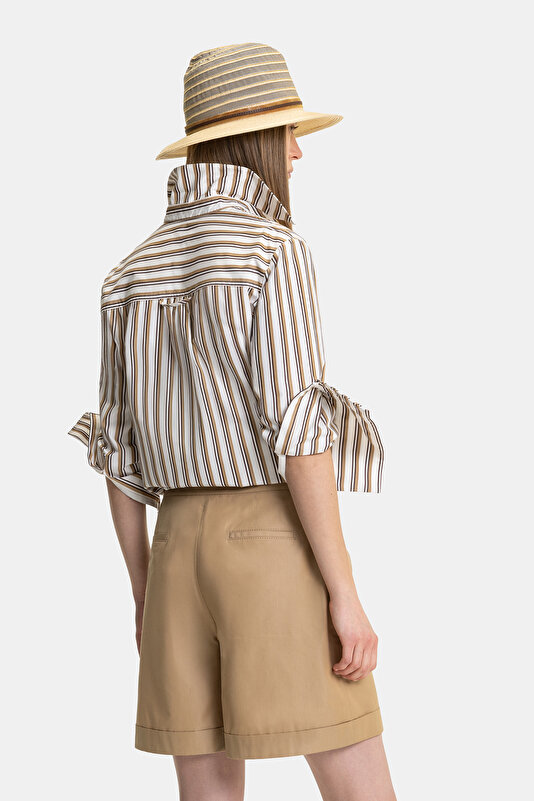 LIGHT BROWN WIDE LEG TROUSERS 3