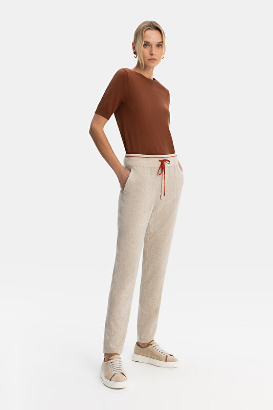 LIGHT BROWN BASIC / ROUND NECKLINE TRICOT 3