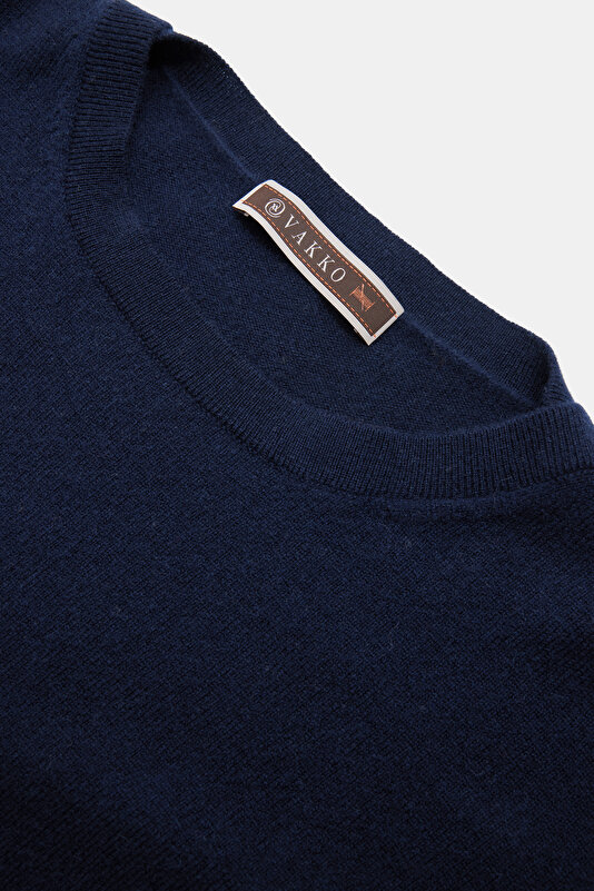 NAVY BLUE BASIC / ROUND NECKLINE TRICOT 3