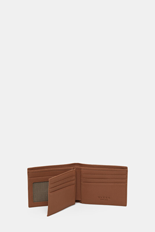 TAN MONOGRAM LEATHER WALLET 4