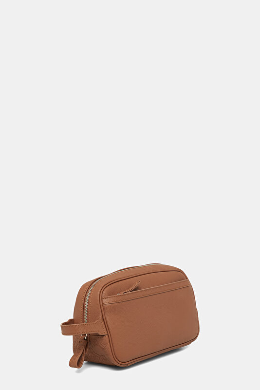 TAN MONOGRAM LEATHER BAG 2
