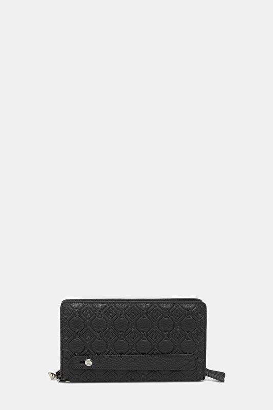 BLACK MONOGRAM LEATHER BAG 3