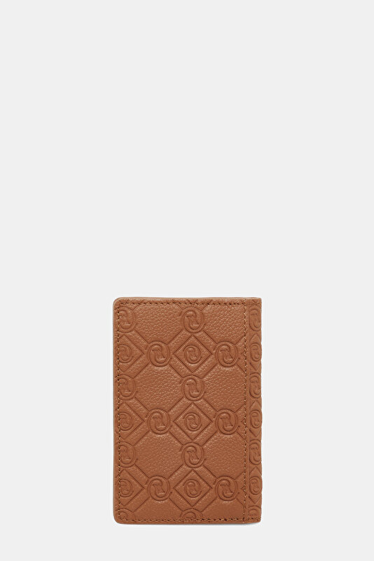 TAN MONOGRAM LEATHER WALLET 3