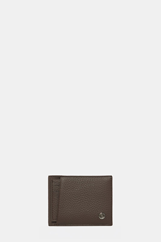 BROWN MONOGRAM LEATHER WALLET