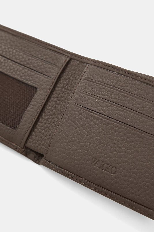 BROWN MONOGRAM LEATHER WALLET 4