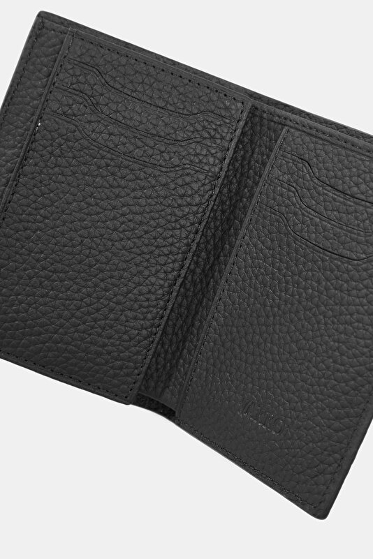 BLACK MONOGRAM LEATHER WALLET 4