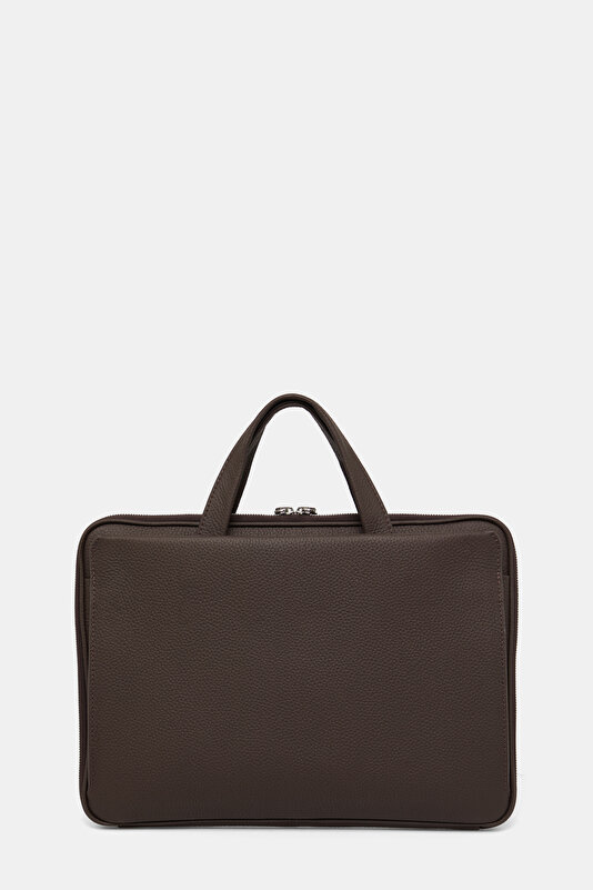 BROWN MONOGRAM LEATHER BAG 4