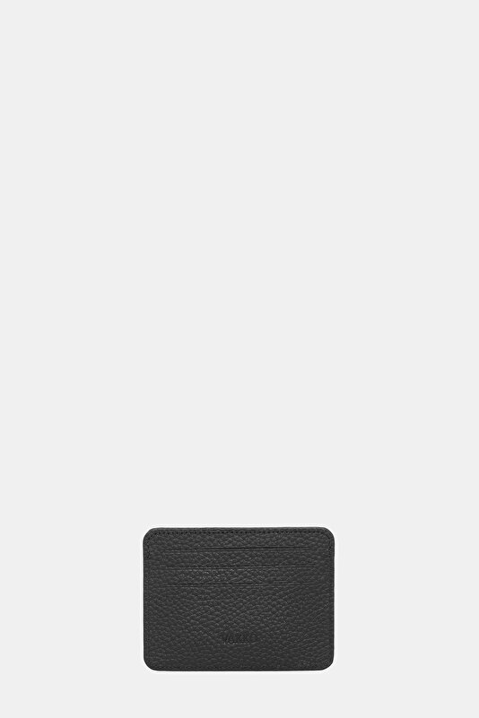 BLACK MONOGRAM LEATHER WALLET
