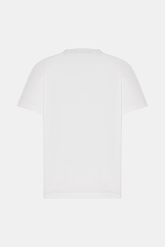 WHITE BASIC / ROUND NECKLINE SHORT SLEEVE TSHIRT 2
