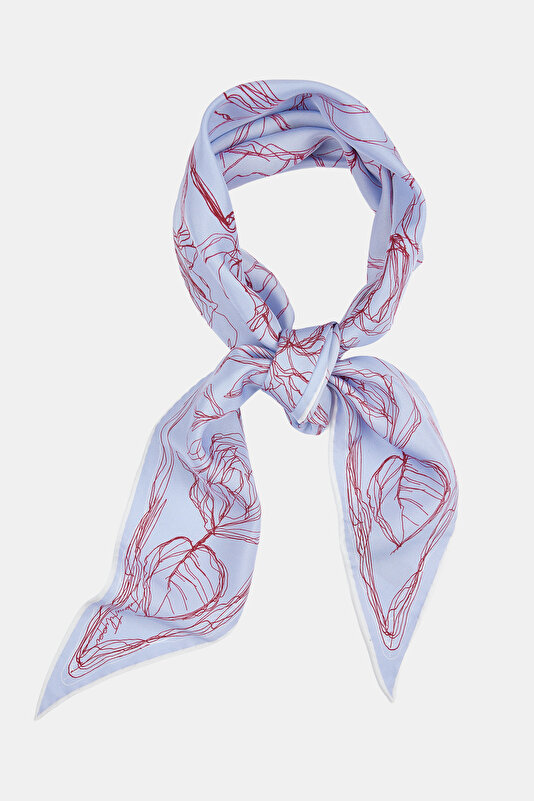 RED STRIPED PATTERNED FOULARD 2