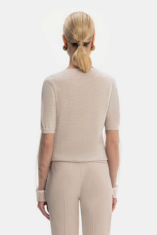 ECRU BASIC / ROUND NECKLINE TRICOT 2