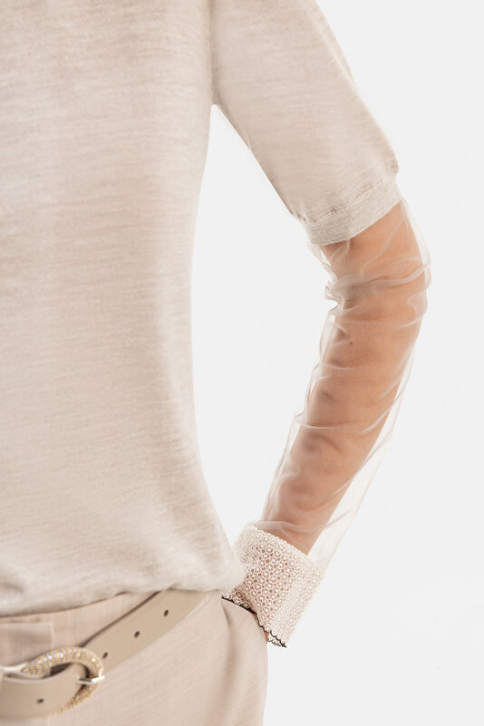 ECRU BASIC / ROUND NECKLINE TRICOT 3