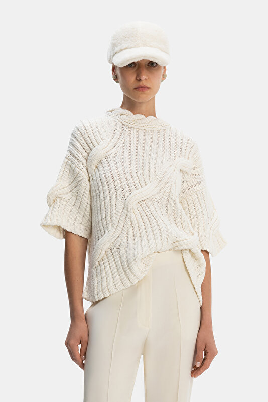 ECRU 1/2 TURTLENECK TRICOT