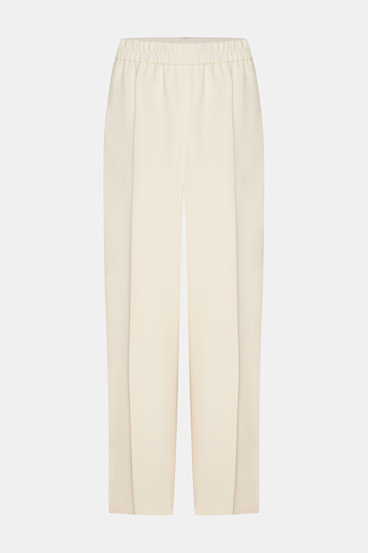 ECRU LOCKSTITCH WIDE LEG TROUSERS 4