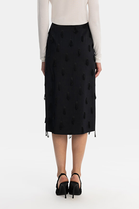 NAVY BLUE MIDI SKIRT 3