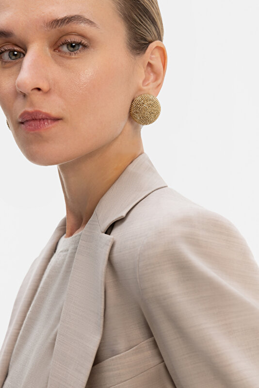 ECRU SURPLICE NECKLINE (CROSS-OVER NECKLINE) JACKET 3